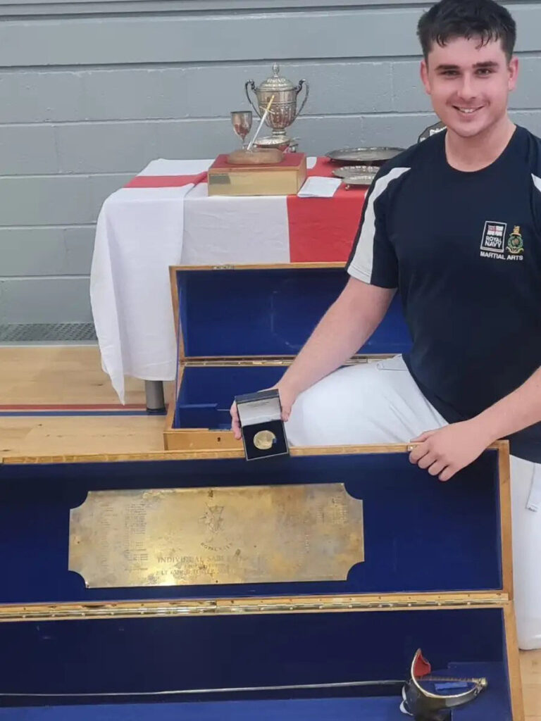 Tomaz with his gold medal